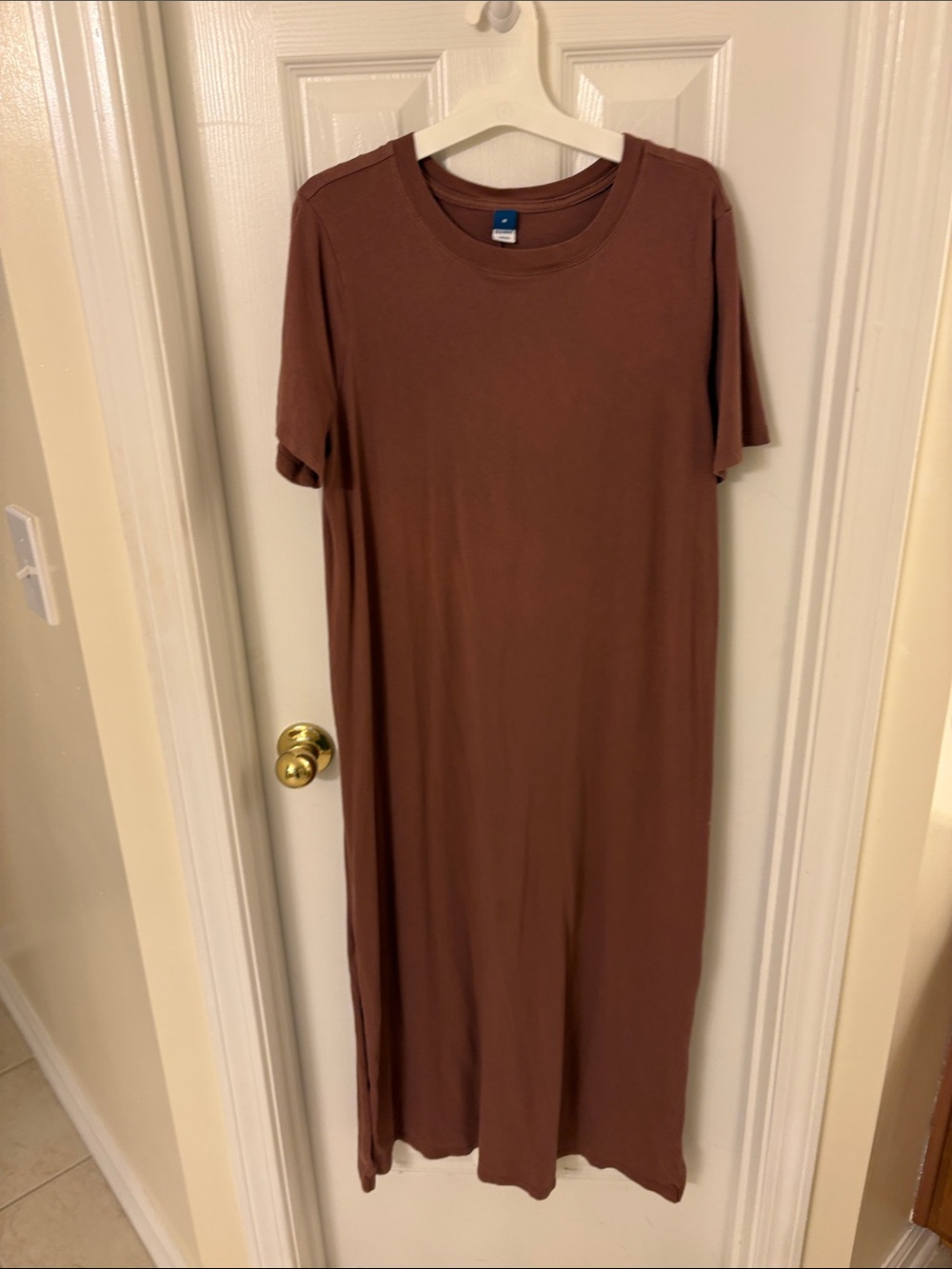 Old Navy Brown Short-Sleeve Maxi Dress